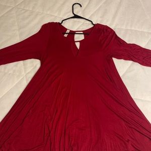 Red blouse. Brand-Luxe. Worn but not in bad condition